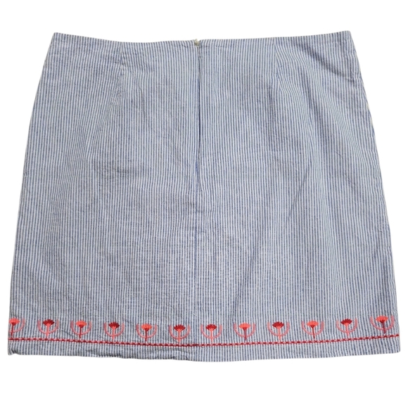 Boden Women's Victoria Embroidered Striped Pencil Mini Skirt Size 14 Floral... - Picture 6 of 16